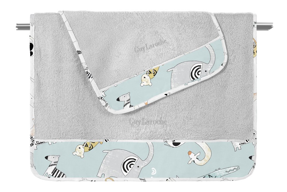 1122092224030 Σετ Πετσέτες Παιδικές 2 Τεμαχίων Guy Laroche Zootopia Aqua-Grey - Image 1