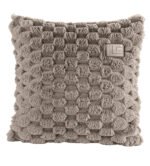 Σετ Ριχτάρι Γούνινο 120×160 & Μαξιλαροθήκη 42×42 Διακόσμησης Guy Laroche Elixir Taupe - Image 5