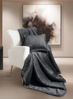 Σετ Ριχτάρι Καπιτονέ 130×170 & Μαξιλαροθήκη 40×40 Διακόσμησης Guy Laroche Bolzano Anthracite