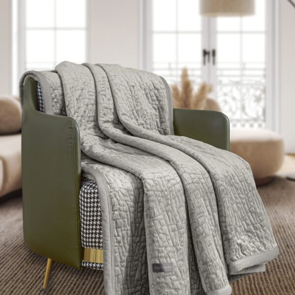 Σετ Ριχτάρι Καπιτονέ 130×170 & Μαξιλαροθήκη 40×40 Διακόσμησης Guy Laroche Bolzano Vison