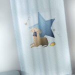 Παιδική Κουρτίνα Με Τρέσα 145×270 Guy Laroche Paw Ciel