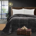 Κουβερτοπάπλωμα υπέρδιπλο Art 12513 220x240 Ανθρακί   Beauty Home