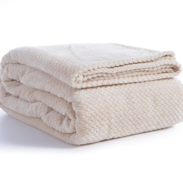 Κουβέρτα Fleece Υπέρδιπλη 220×240 Nef Nef Worth Ecru