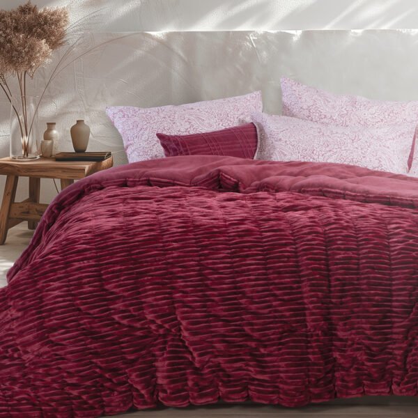 Κουβερτοπάπλωμα Υπέρδιπλο 220×240 Nef Nef Compose Sangria