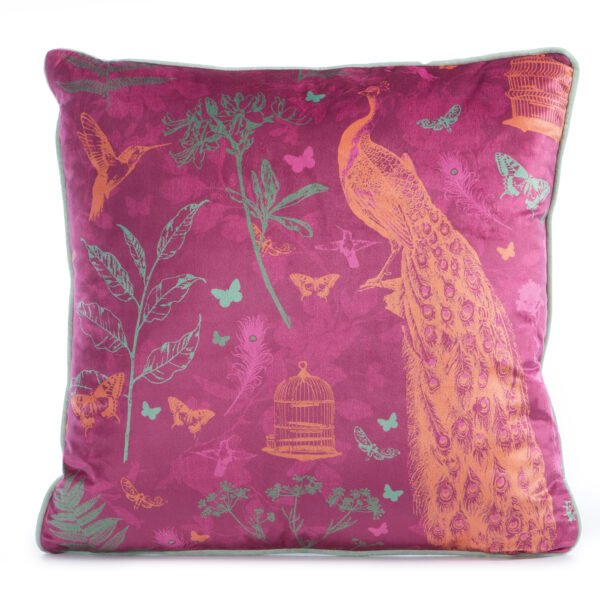 Διακοσμητικό Μαξιλάρι 45×45 Nef Nef Birds Of Paradise Fuchsia