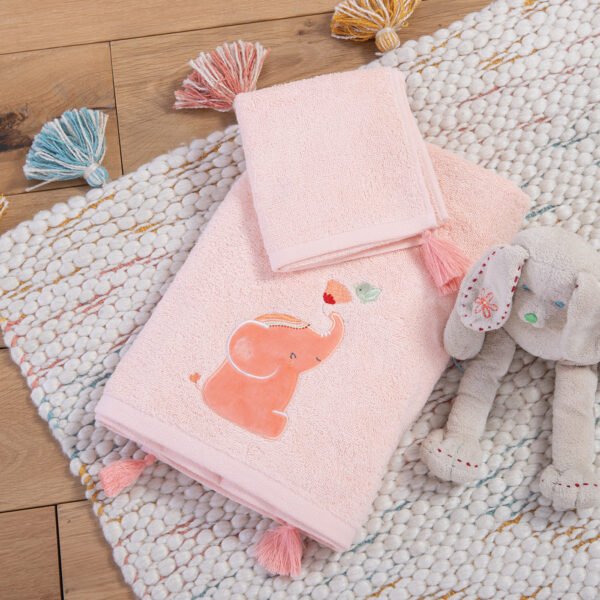 Σετ Πετσέτες Παιδικές 2 Τεμαχίων Nef Nef Indonesia Pink