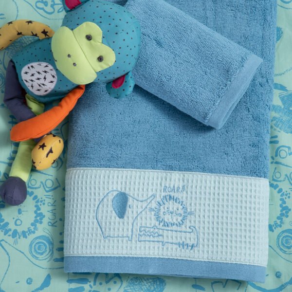 Σετ Πετσέτες Παιδικές 2 Τεμαχίων Nef Nef Jungle Combo Petrol