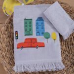 Σετ Πετσέτες Παιδικές 2 Τεμαχίων Nef Nef Velocity Grey