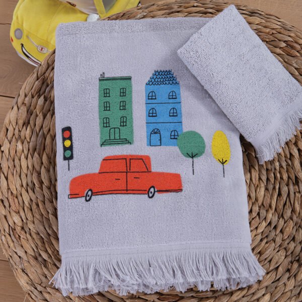 Σετ Πετσέτες Παιδικές 2 Τεμαχίων Nef Nef Velocity Grey