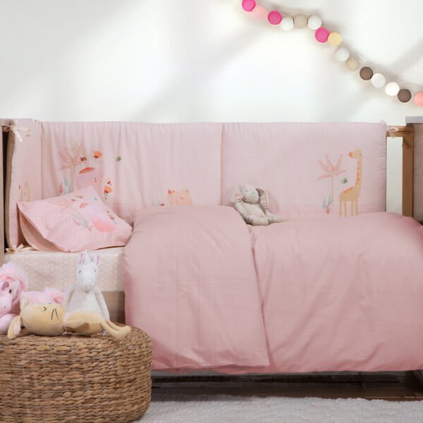 Παπλωματοθήκη Βρεφική Κούνιας 110x150 Nef Nef Basic Pink