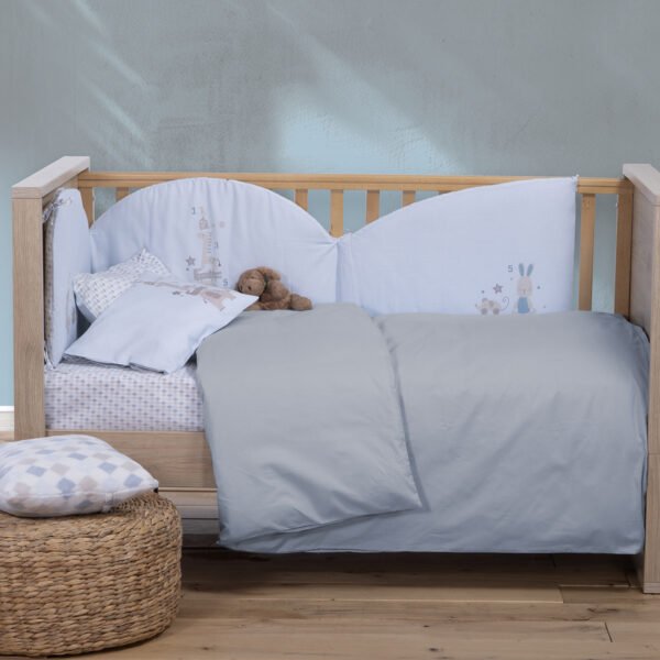 Παπλωματοθήκη Βρεφική Κούνιας 110x150 Nef Nef Basic Silver