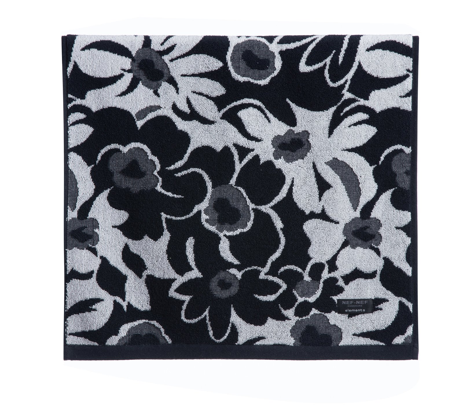5205495596877 Πετσέτα Προσώπου 50×90 Nef Nef Blossen Grey-Black - Image 1