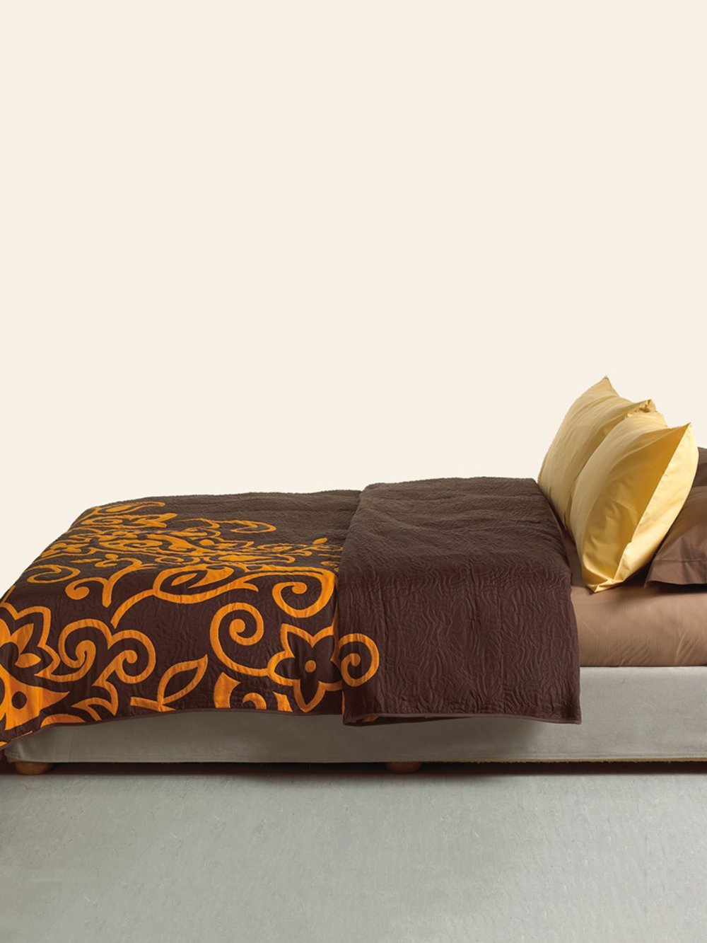 5205857015398 Κουβερλί Cotton Rich 160x260 SILVESTRE ORANGE/BROWN Καφέ Palamaiki - Image 1