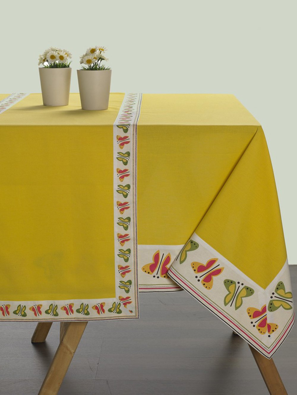 5205857020194 Σετ 4 Πετσέτες Φαγητού Festosi 45x50 AM6 YELLOW Κίτρινο Palamaiki - Image 1