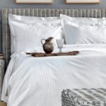 Παπλωματοθήκη White Comfort 300TC 160x240 WHITE STRIPES Λευκό Palamaiki