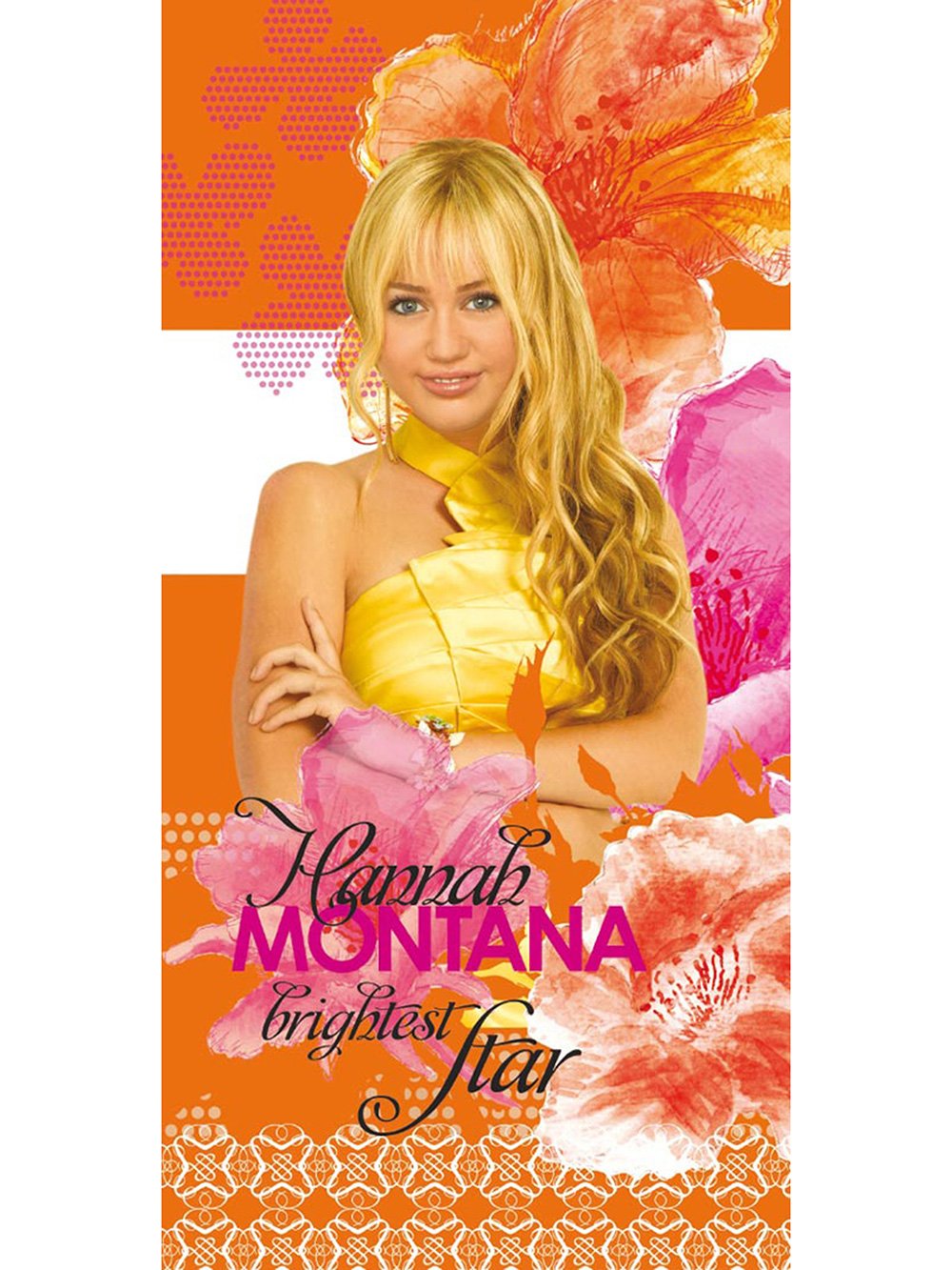 5205857028206 Πετσέτα Θαλάσσης Disney Beach Collection 75x150 HANNA MONTANA Πορτοκαλί Palamaiki - Image 1
