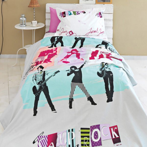 Σετ Παπλωματοθήκη Μονή Disney 170x250 CAMP ROCK Φούξια Palamaiki