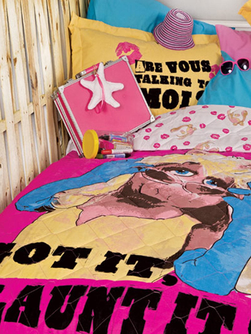 5205857032159 Σετ Πάπλωμα Μονό Disney 170x250 MUPPETS Φούξια Palamaiki - Image 1