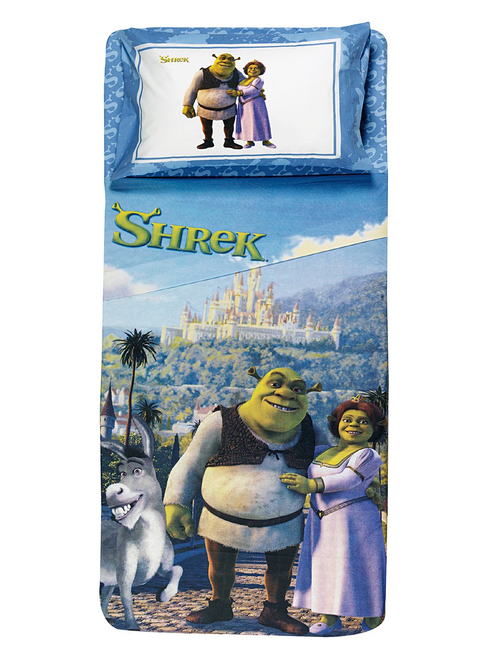 5205857041243 Σετ Παπλωματοθήκη Μονή Special Lux 160x240 SHREK Μπλε Palamaiki - Image 1