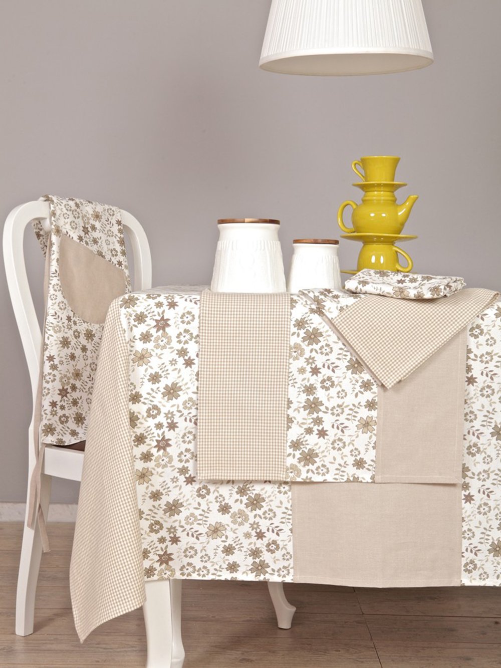 5205857043230 Σετ 4 Πετσέτες Φαγητού Festosi 45x50 SP-01 Μπεζ Palamaiki - Image 1