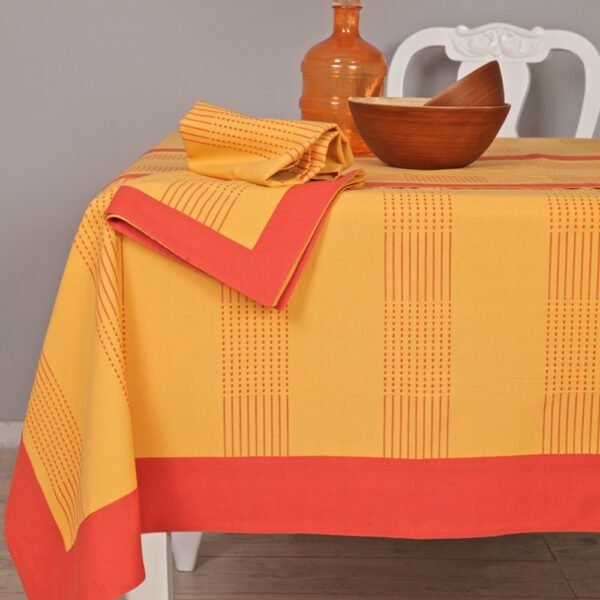 Σετ 4 Πετσέτες Φαγητού Festosi 45x50 KP-372 GOLD/TERRACOTTA Πορτοκαλί Palamaiki