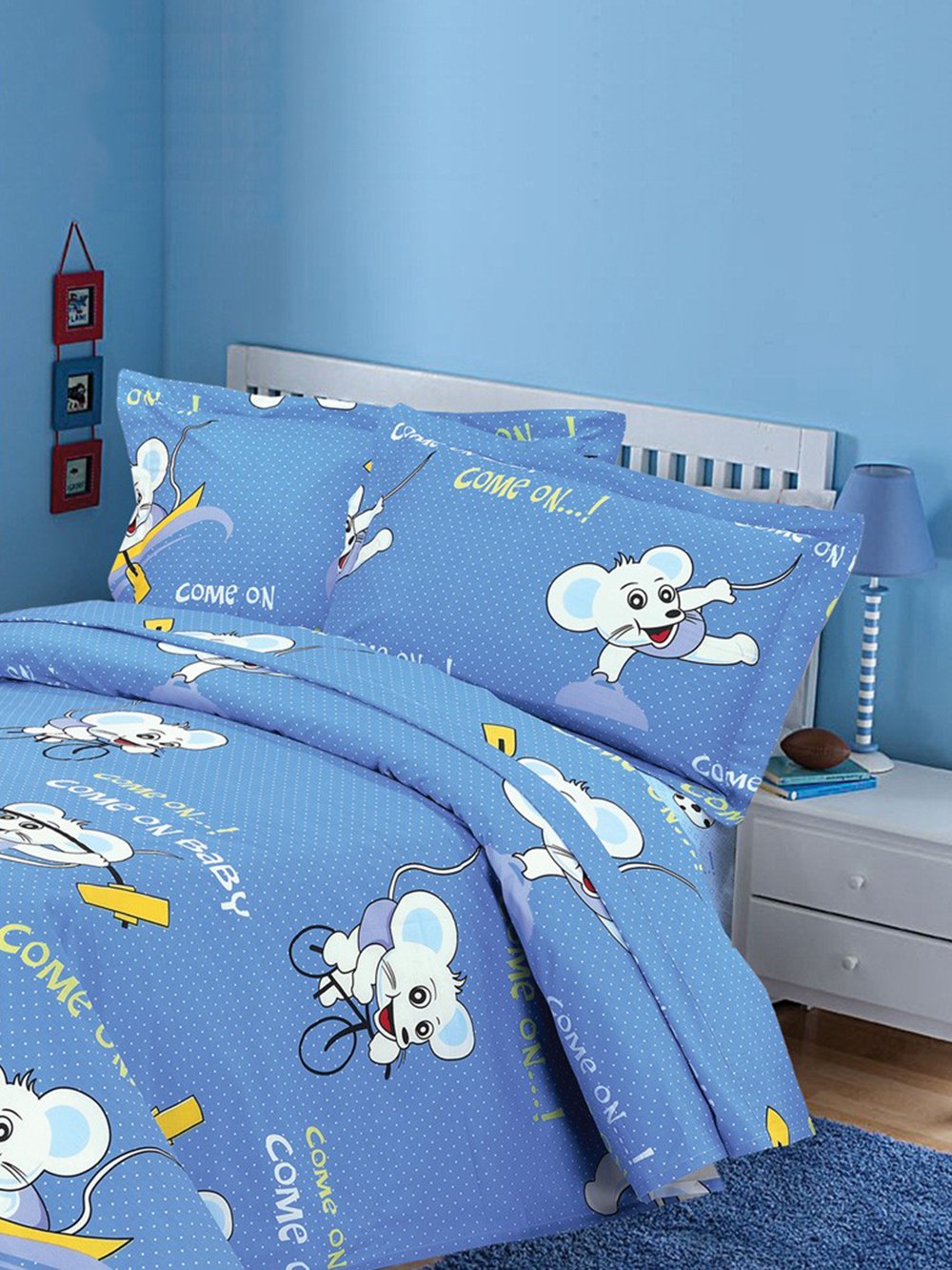 5205857045678 Σετ Κουβερλί Μονό Coordinabile 170x250 808094 Μπλε Palamaiki - Image 1