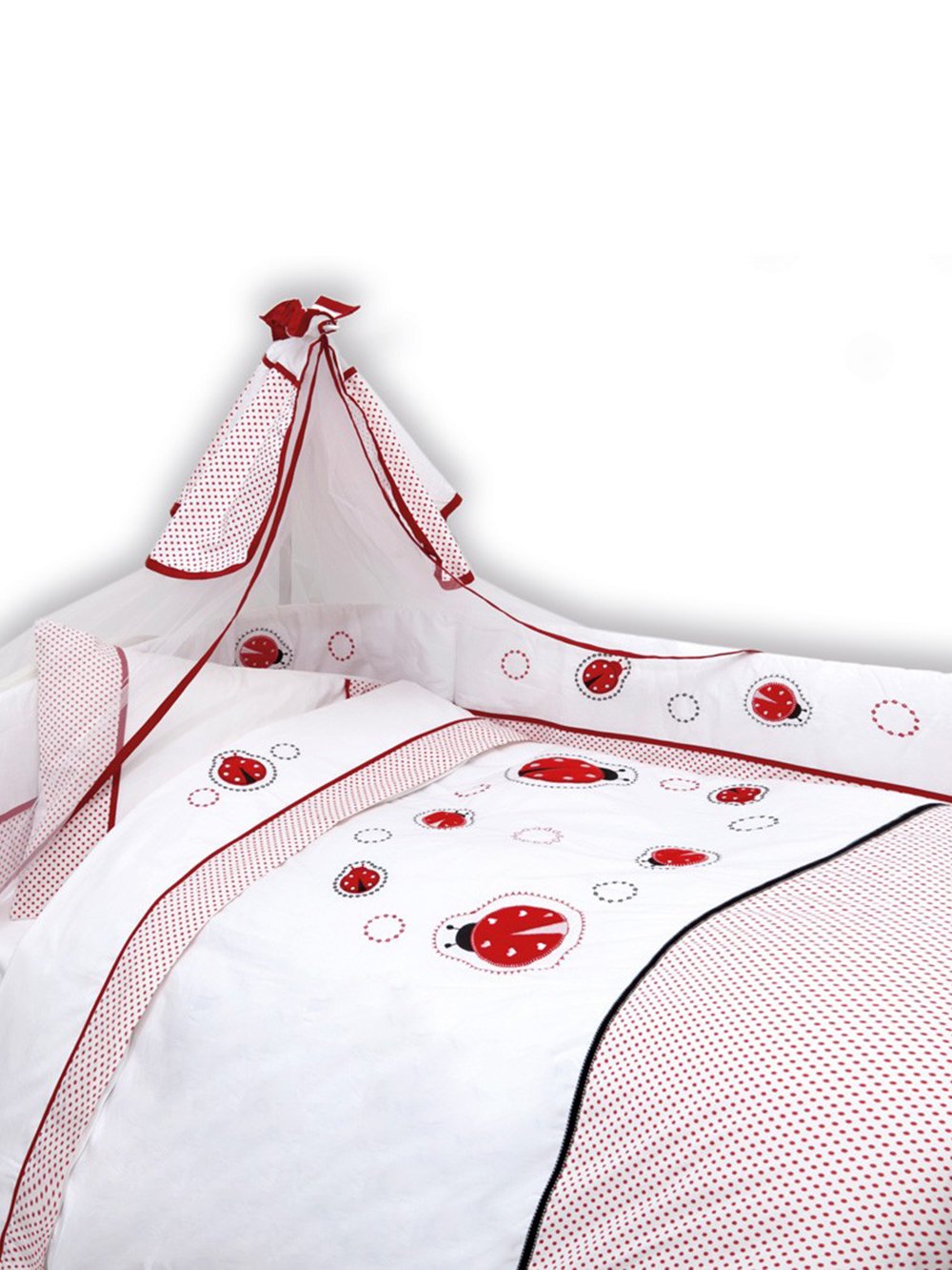 5205857051570 Σετ Κούνιας 6 Τεμαχίων Little Star LADYBUG Κόκκινο Palamaiki - Image 1