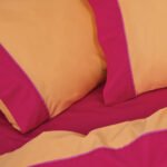 Σετ Κουβερλι Υπέρδιπλο 240x250 COLOUR BLOCKING APRICOT/FUCHSIA Πορτοκαλί Palamaiki