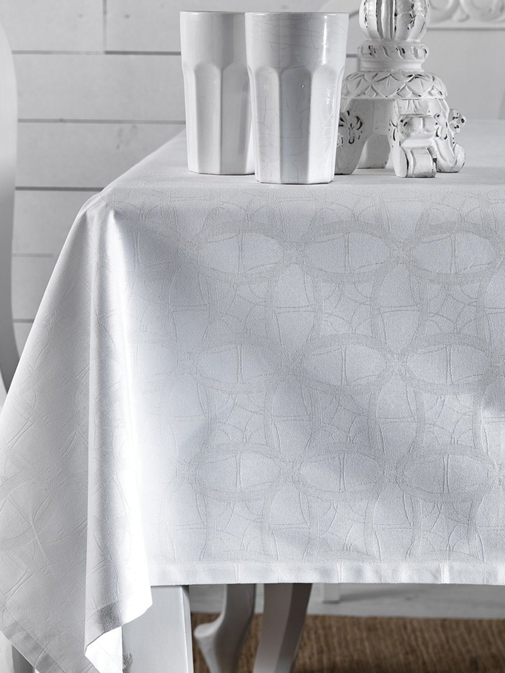 5205857119904_3 Σετ 4 Πετσέτες Φαγητού Festosi 45x45 CROSS WHITE Λευκό Palamaiki - Image 1