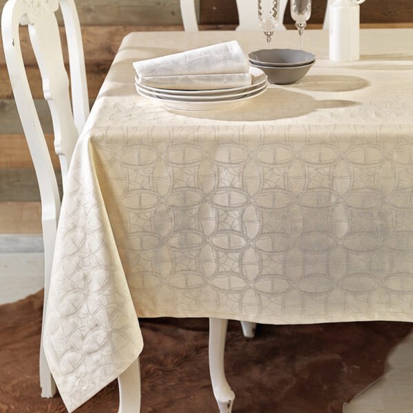 Σετ 4 Πετσέτες Φαγητού Festosi 45x45 CROSS ECRU Εκρού Palamaiki