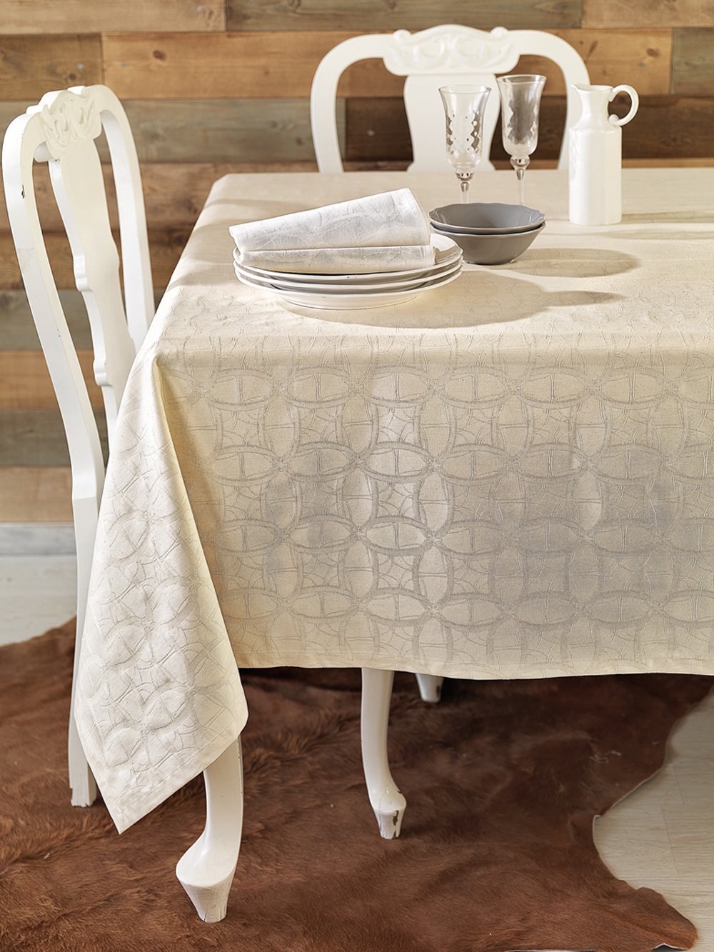 5205857119911_2 Σετ 4 Πετσέτες Φαγητού Festosi 45x45 CROSS ECRU Εκρού Palamaiki - Image 1