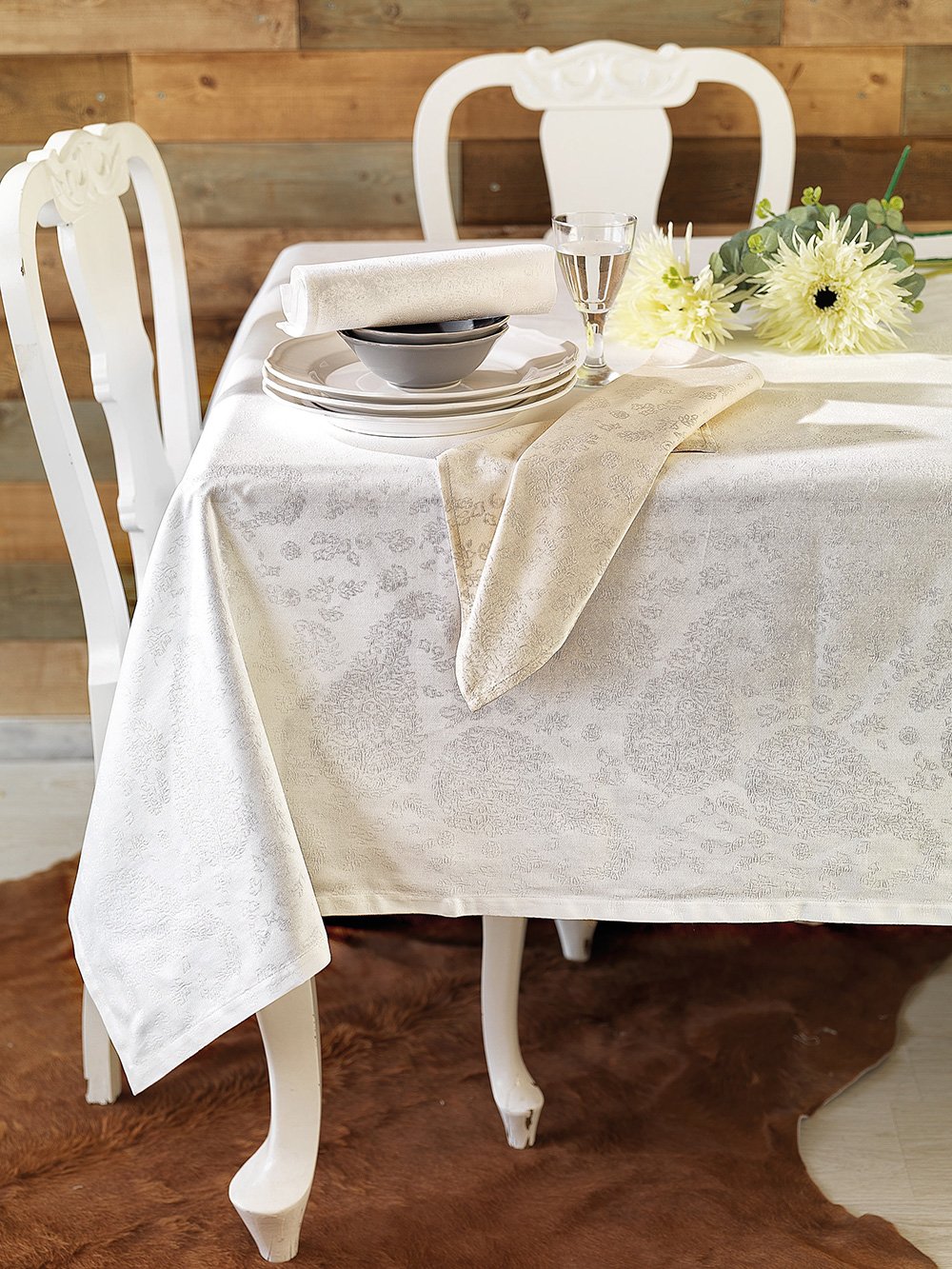 5205857119935_4 Σετ 4 Πετσέτες Φαγητού Festosi 45x45 ETHNIC ECRU Εκρού Palamaiki - Image 1