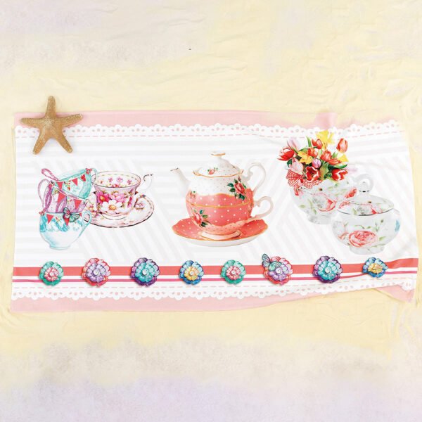 Πετσέτα Θαλάσσης Digital Print 75x150 YH059 Ροζ Palamaiki