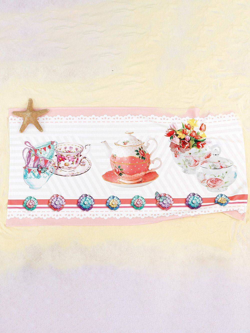 5205857154684_3 Πετσέτα Θαλάσσης Digital Print 75x150 YH059 Ροζ Palamaiki - Image 1