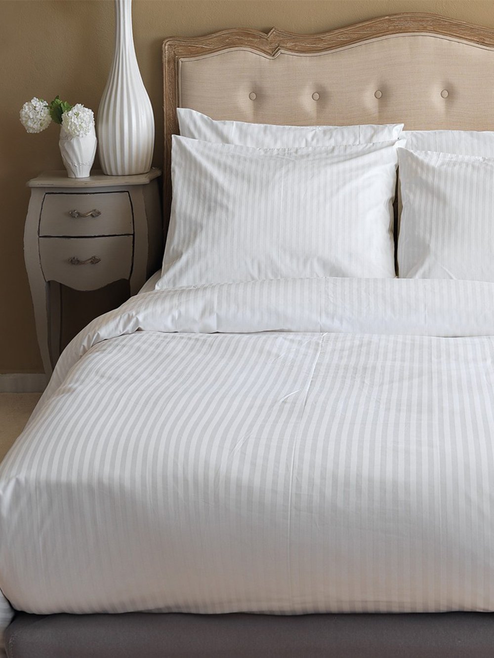 5205857164720_3 Σεντόνι White Comfort 180TC 160x270 WHITE STRIPES Λευκό Palamaiki - Image 1