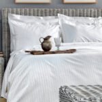 Σεντόνι White Comfort 300TC 170x270 WHITE STRIPES Λευκό Palamaiki