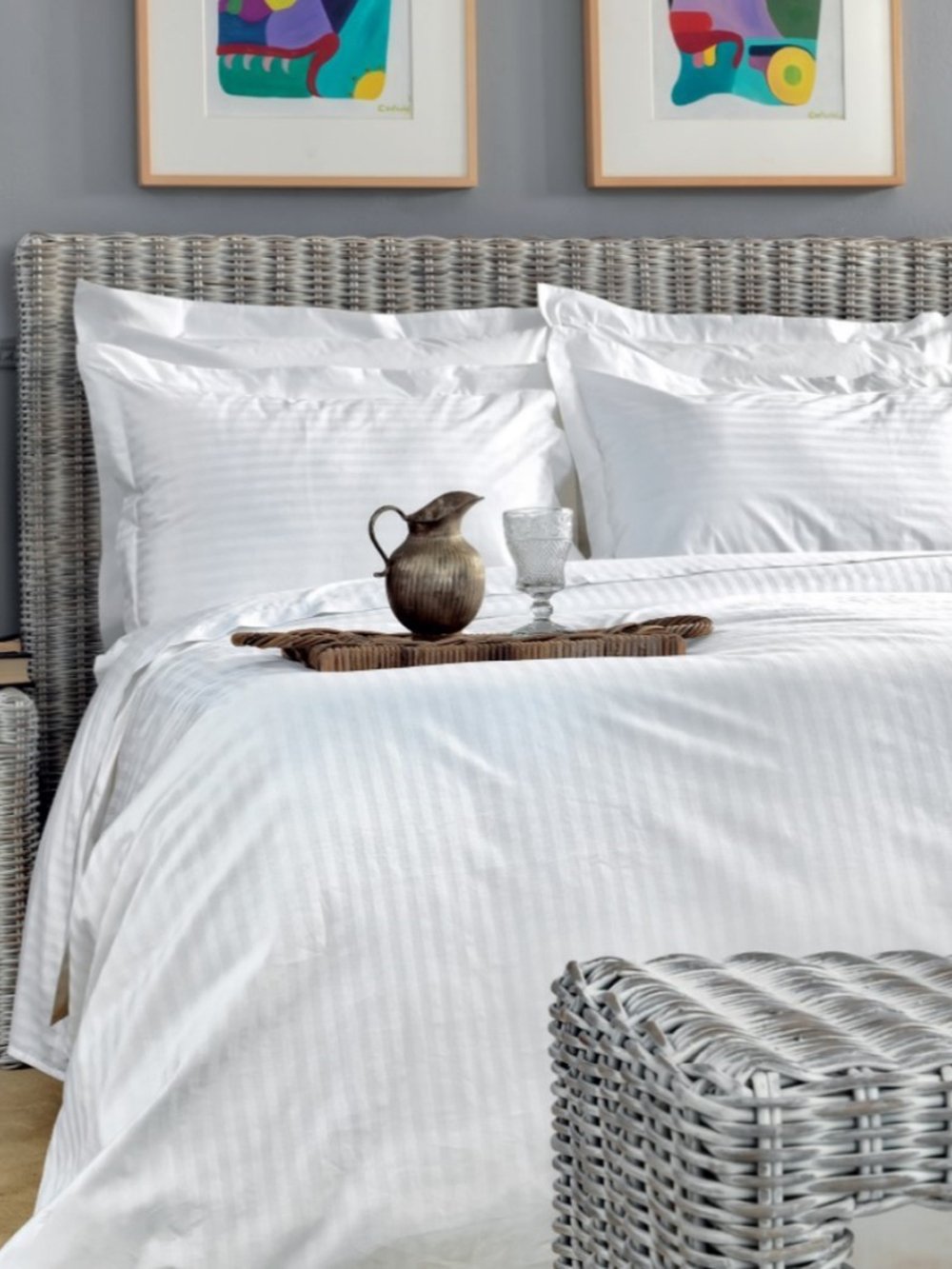 5205857176594_3 Σεντόνι White Comfort 300TC 170x270 WHITE STRIPES Λευκό Palamaiki - Image 1