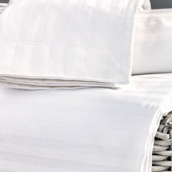Σεντόνι White Comfort 240TC 170x270 WHITE STRIPES Λευκό Palamaiki