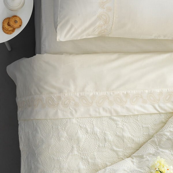 Σετ Κουβερλί & Σεντόνια Wedding Collection 240x260 WEL013 IVORY Εκρού Palamaiki