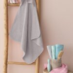 Σετ 2 Πετσετες Βρεφικες Baby Bath 40x60 ROBIN FOG Γκρι Palamaiki