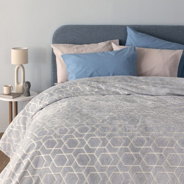 Κουβέρτα Fleece Φωσφοριζε 220x240 DUNE Γκρι Palamaiki