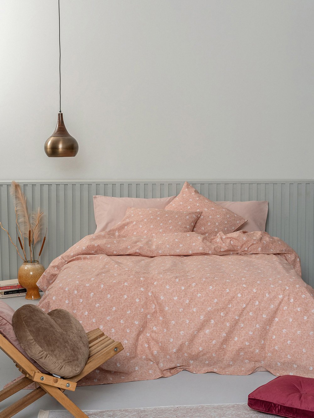 5205857230777 Κουρτινα Με Τρεσα Φωσφοριζέ 170x260 FLECK TAN Γκρι Palamaiki - Image 1