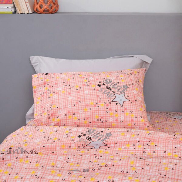 Ζευγος Μαξιλαροθηκες Φωσφοριζέ 50x70 CLUSTER PINK Ροζ Palamaiki