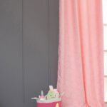 Κουρτινα Με Τρουκς Luminous 140x260 FOLIA Ροζ Palamaiki