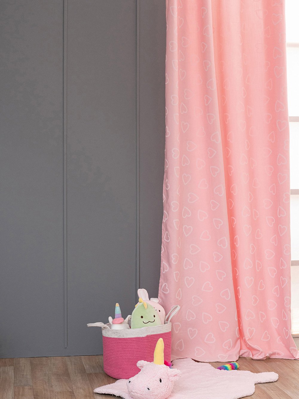 5205857231705_4 Κουρτινα Με Τρουκς Luminous 140x260 FOLIA Ροζ Palamaiki - Image 1