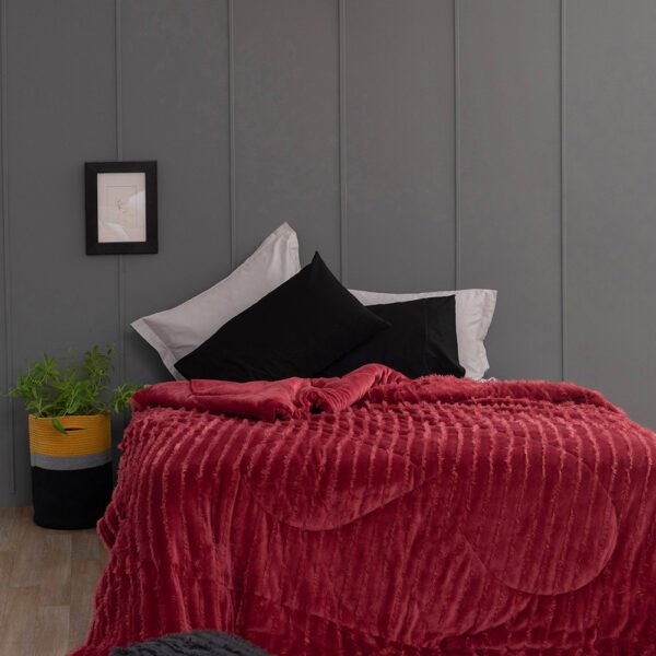 Κουβερτοπαπλωμα Μονό 160x240 GWEN RED Κόκκινο Palamaiki