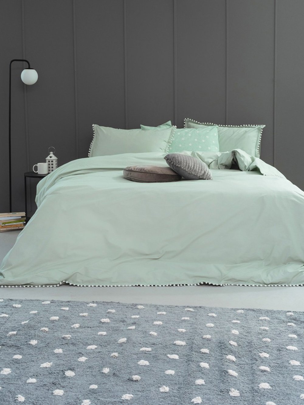 5205857233235_3 Παπλωματοθήκη Υπέρδιπλη 230x240 PON-PON JADE Πράσινο Palamaiki - Image 1