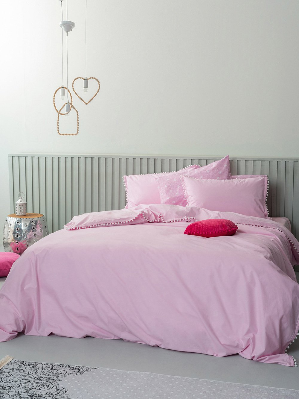 5205857233242_4 Παπλωματοθήκη Υπέρδιπλη 230x240 PON-PON LILAC Μωβ Palamaiki - Image 1