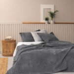 Κουβερλι Υπέρδιπλο 220x240 DIZZA GREY Γκρι Palamaiki