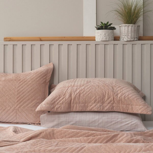 Κουβερλι Υπέρδιπλο 220x240 DIZZA ROSE Ροζ Palamaiki